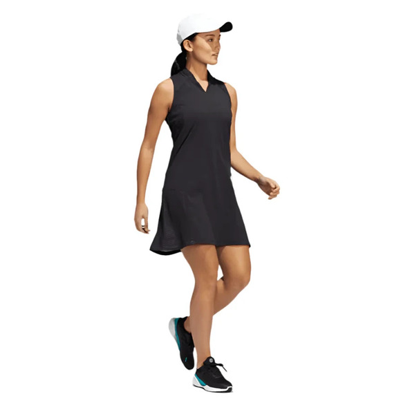 Adidas Sport HEAT.RDY Golf V-Neck Racerback Dress Black HA6055 Women's Medium - Picture 1 of 16